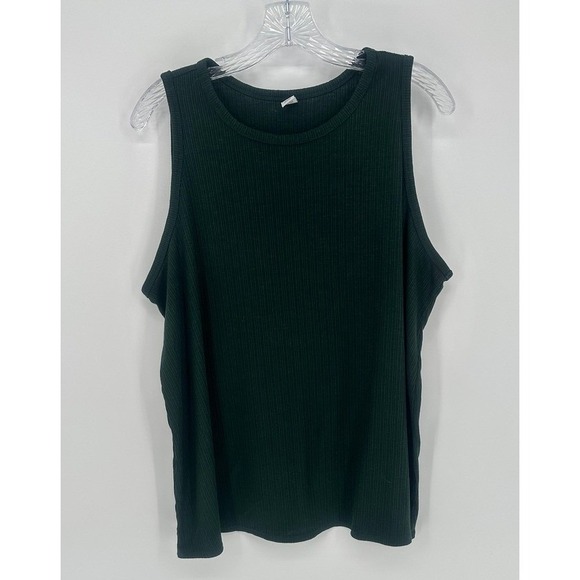 Old Navy Luxe Ribbed Tank Top Dark Green XL Sleeveless - Picture 7 of 8